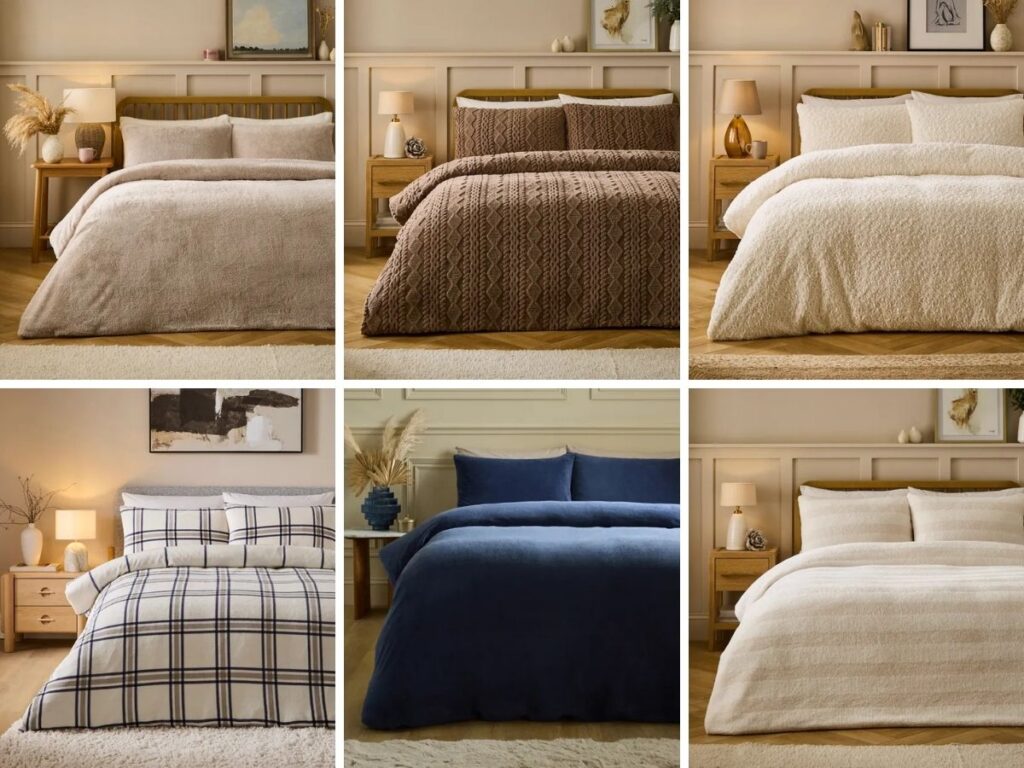 Dunelm cosy bedding collection 2026, teddy and fleece duvet sets