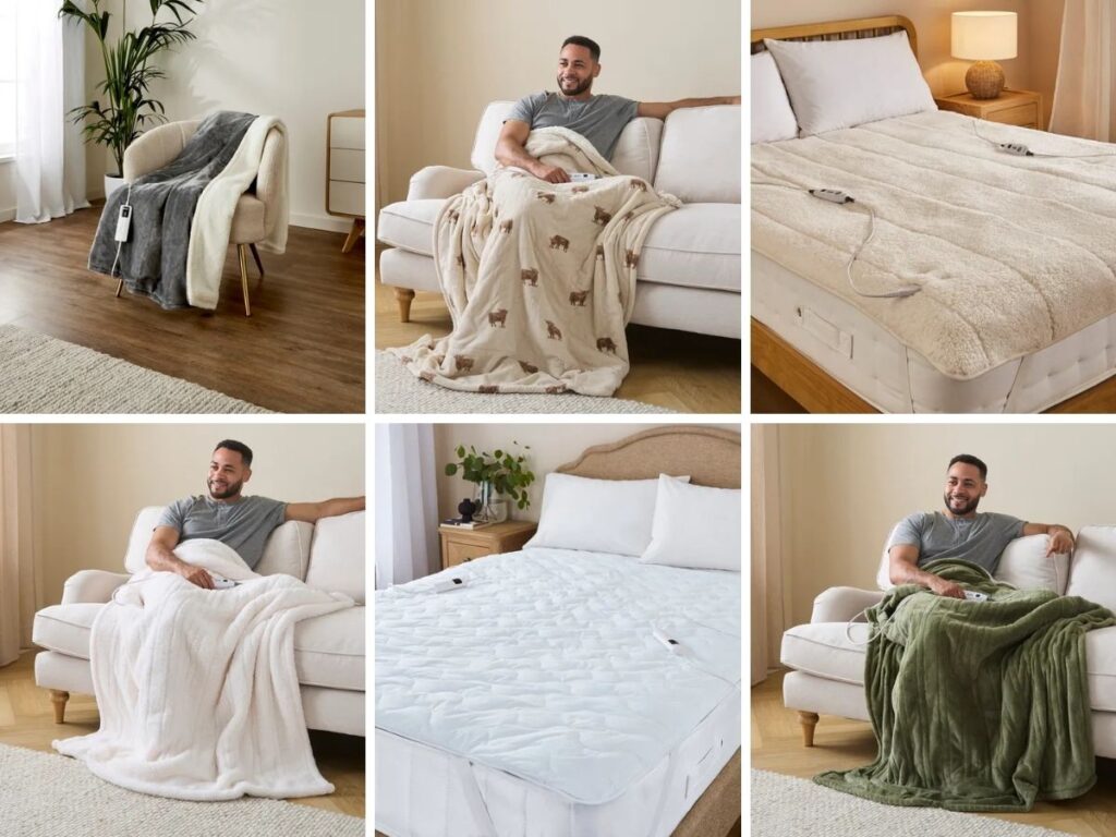 Dunelm electric blankets and throws collection 2026