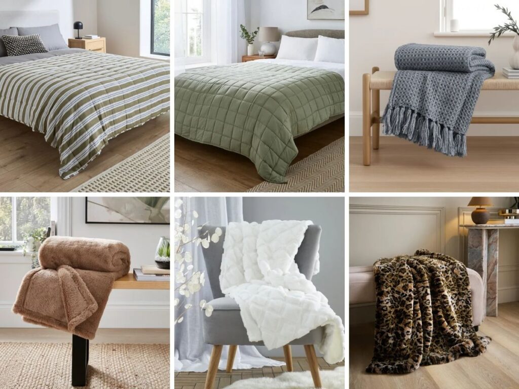 Dunelm throws and blankets collection 2026